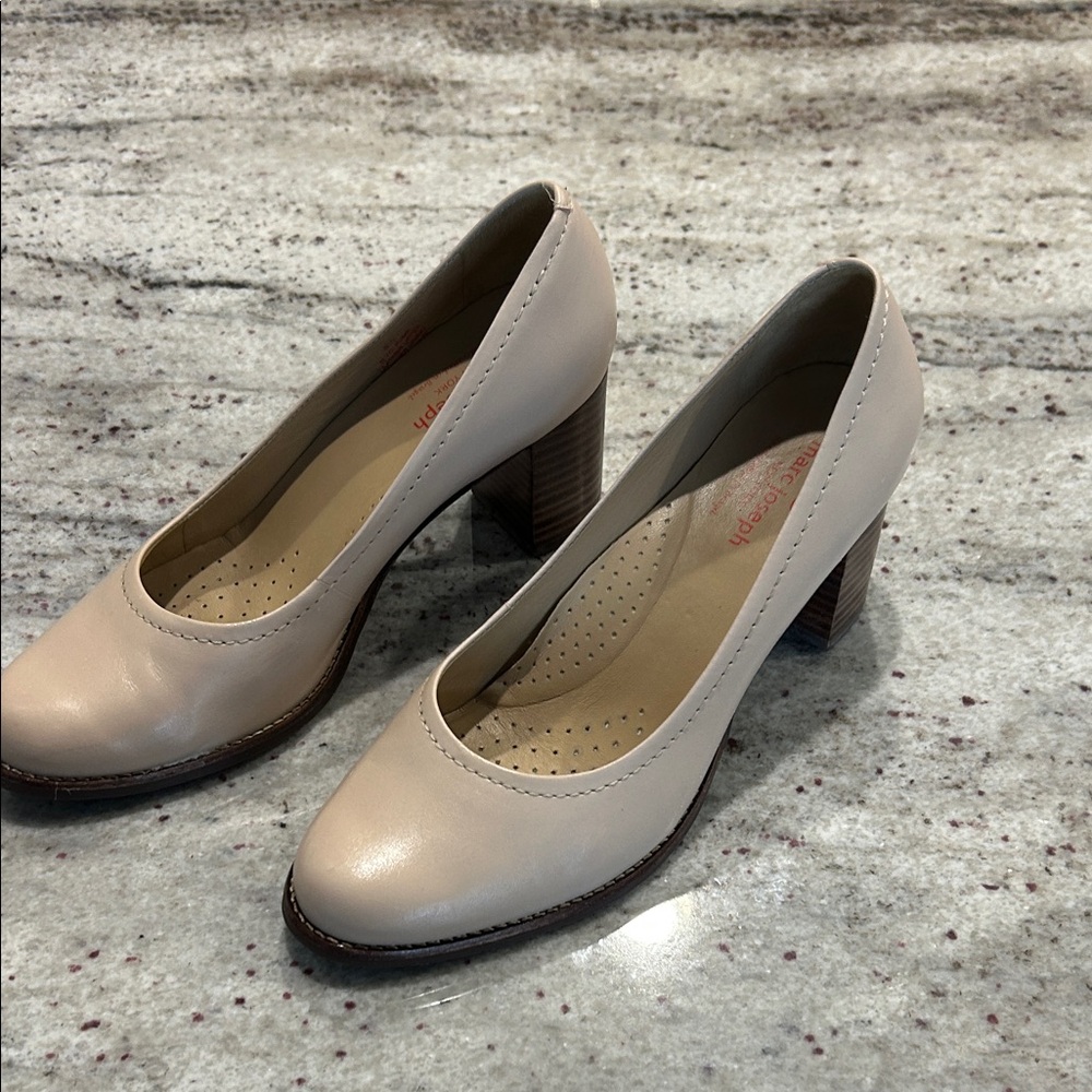 Marc Joseph nude block heel pumps - size 8.5 - worn 2x